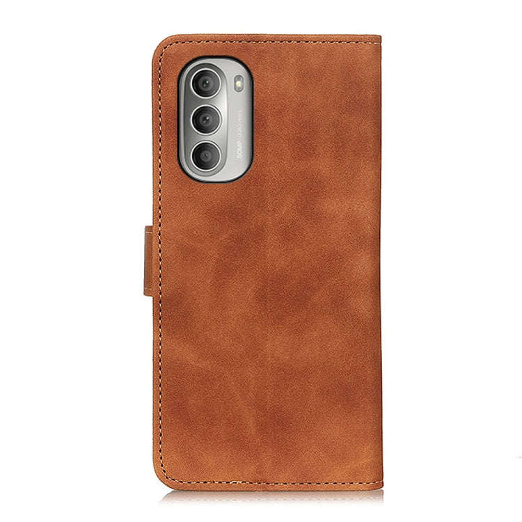 For Motorola Moto G Stylus 2022 KHAZNEH Retro Texture Horizontal Flip Leather Phone Case(Brown)