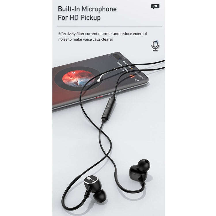 awei TC-6 Type-C / USB-C Mini Stereo In-ear Wired Earphone(Black)