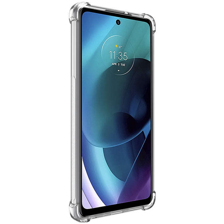 For Motorola Moto G71 5G imak All-inclusive Shockproof Airbag TPU Case with Screen Protector(Tran...