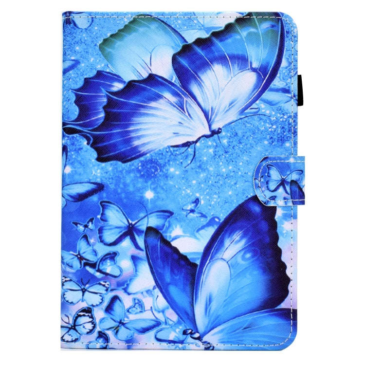 For Amazon Kindle Fire HD 10 2021 Sewing Pen Slot Leather Tablet Case(Butterflies)