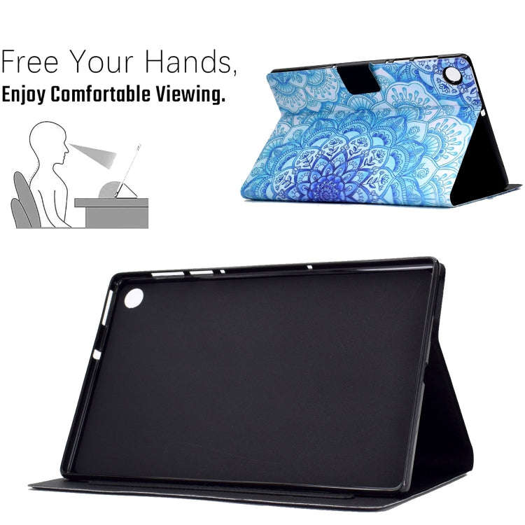 For Huawei MatePad T 10s Electric Pressed TPU Leather Tablet Case(Green Flower)