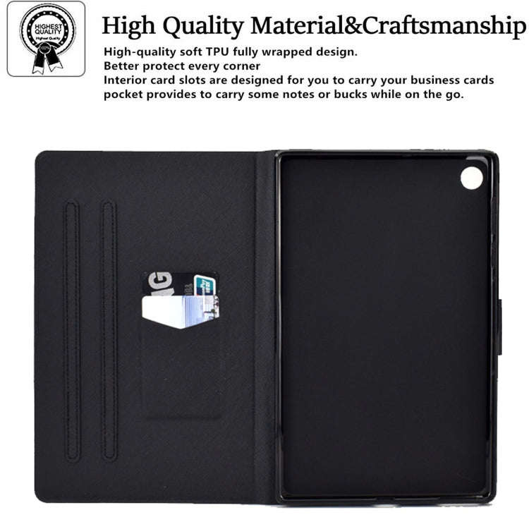 For Huawei MatePad T 10s Electric Pressed TPU Leather Tablet Case(Butterfly)
