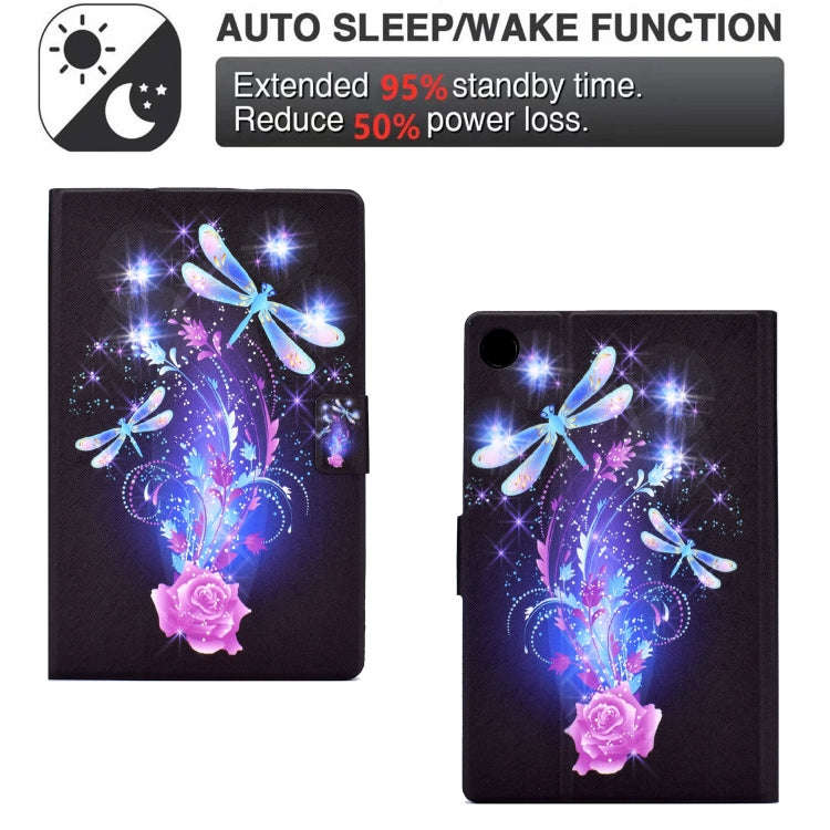 For Huawei MatePad T 10s Electric Pressed TPU Leather Tablet Case(Butterfly)