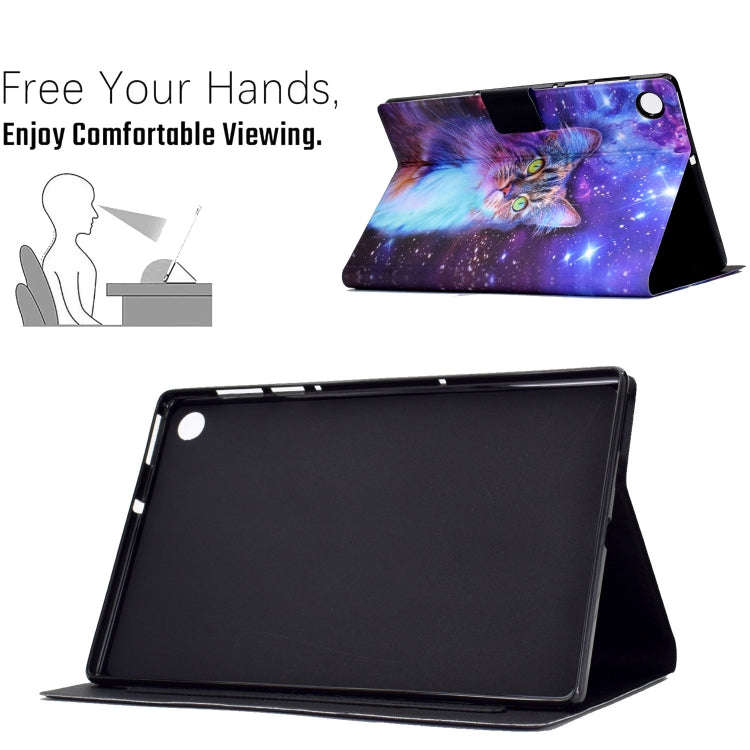 For Huawei MatePad T 10s Electric Pressed TPU Leather Tablet Case(Star Cat)