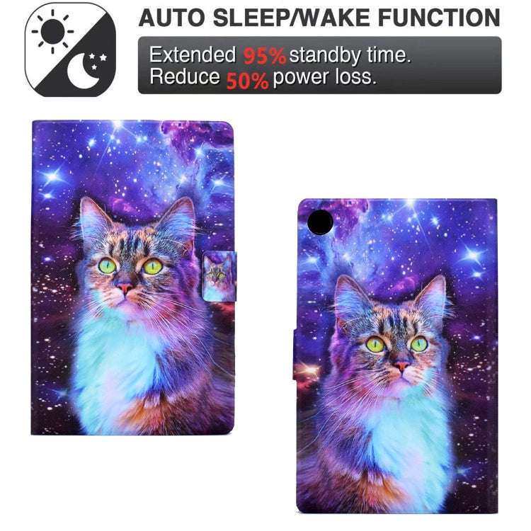 For Huawei MatePad T 10s Electric Pressed TPU Leather Tablet Case(Star Cat)