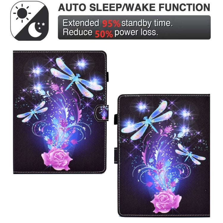 For 10 inch Tablet Electric Pressed TPU Leather Tablet Case(Butterfly)