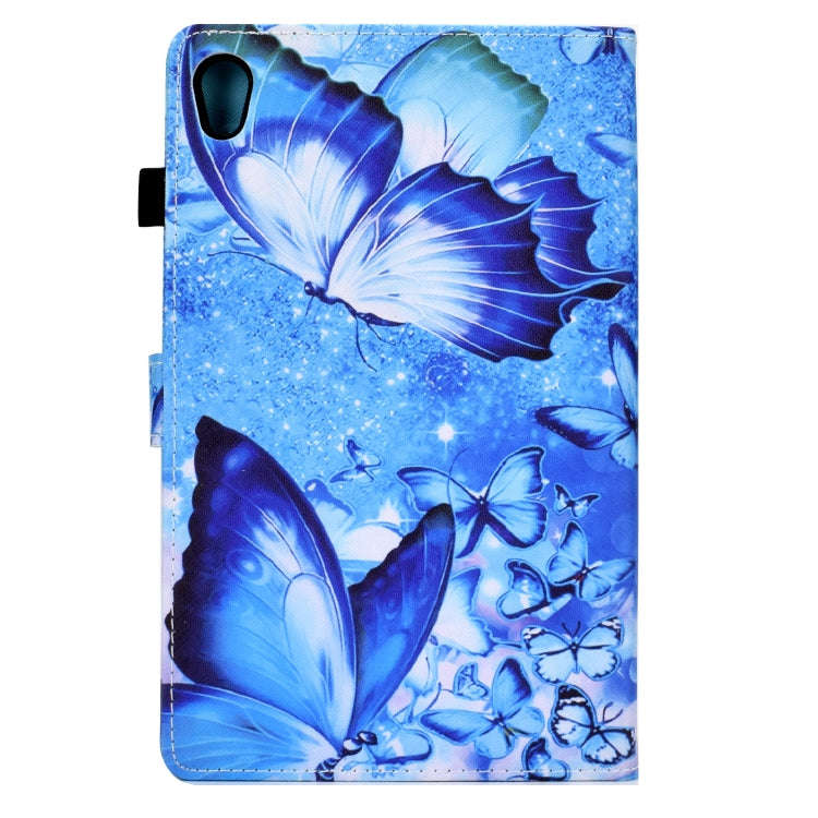 For Lenovo Tab M10 HD 2ND X306X Sewing Pen Slot Leather Tablet Case(Butterflies)