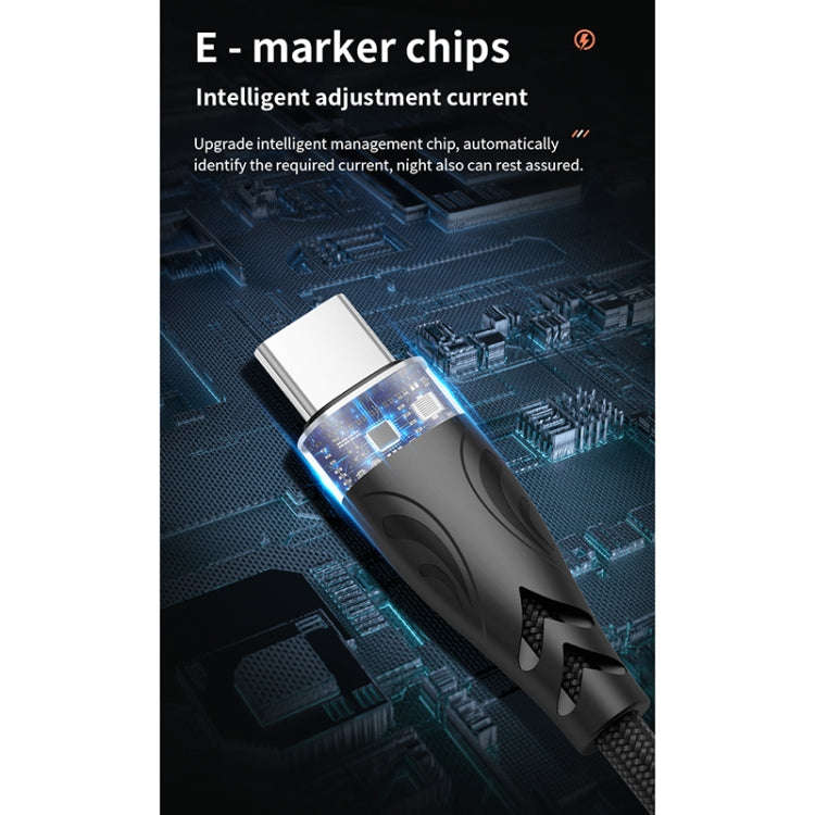 ADC-008 100W USB-C / Type-C to USB-C / Type-C Fast Charge Data Cable, Cable Length:1m(Black Grey)
