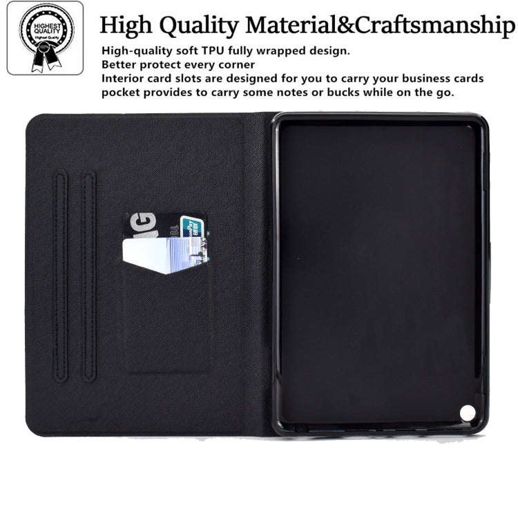 For Amazon Kindle Fire HD 8 2020 Electric Pressed TPU Leather Tablet Case(Star Cat)