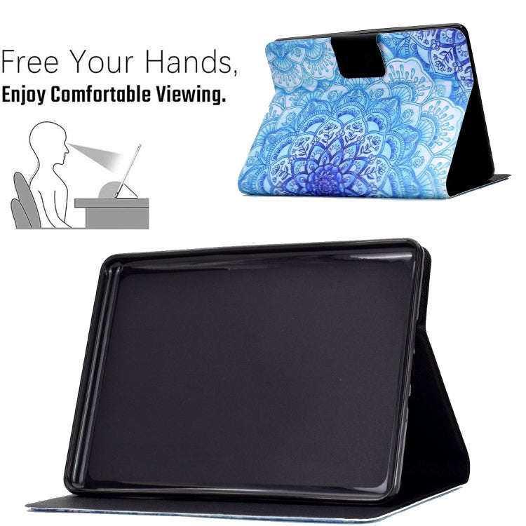 For Amazon Kindle Paperwhite 5 Electric Pressed TPU Leather Tablet Case(Green Flower)