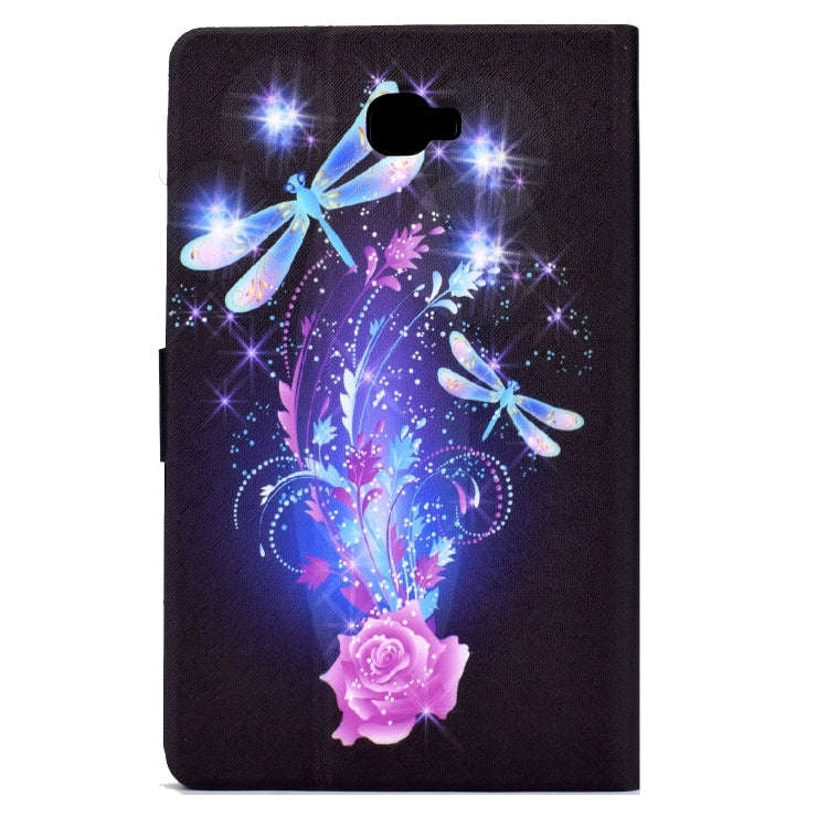 For Samsung Galaxy Tab A 10.1 2016 Electric Pressed TPU Leather Tablet Case(Butterfly)