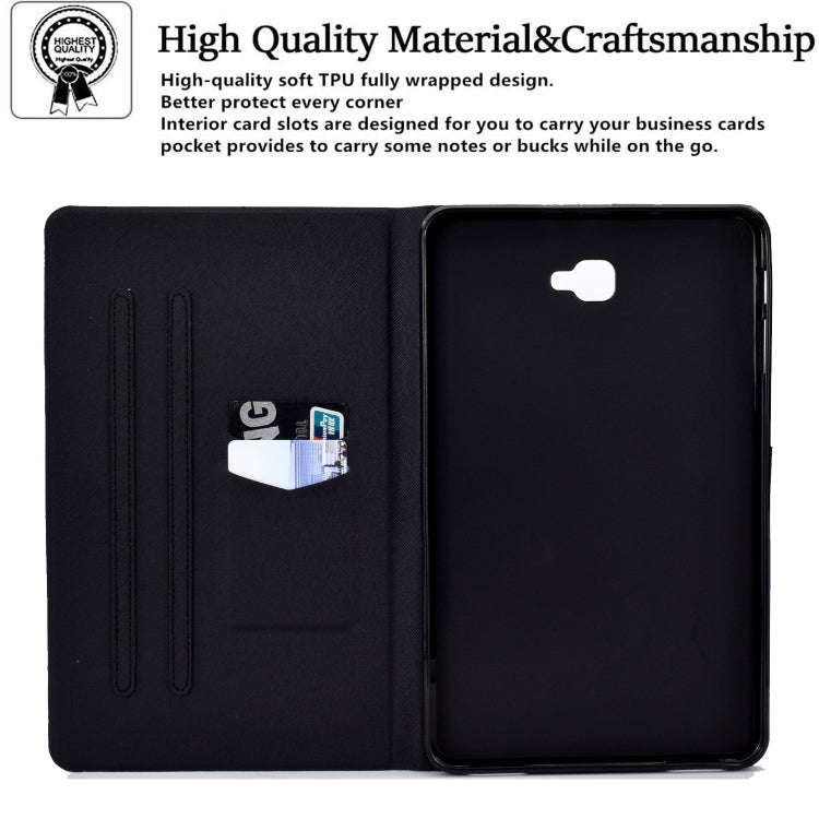 For Samsung Galaxy Tab A 10.1 2016 Electric Pressed TPU Leather Tablet Case(Butterfly)