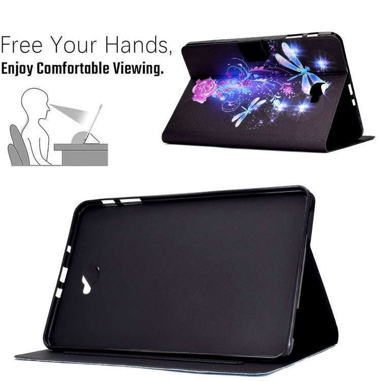 For Samsung Galaxy Tab A 10.1 2016 Electric Pressed TPU Leather Tablet Case(Butterfly)