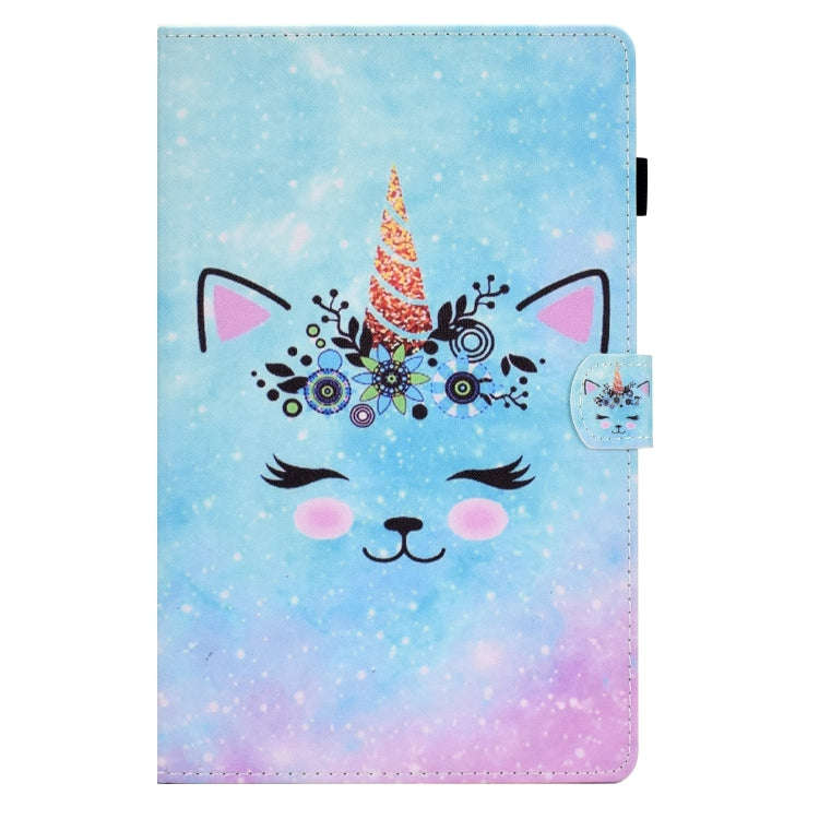For Huawei MatePad T 10s Sewing Pen Slot Leather Tablet Case(Wildebeest)