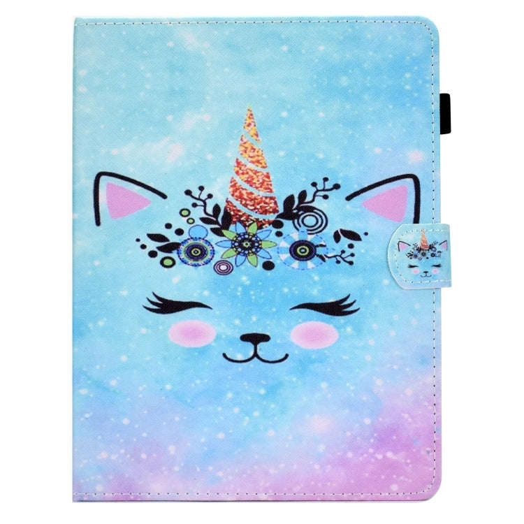 For 8 inch Tablet Sewing Pen Slot Leather Tablet Case(Wildebeest)