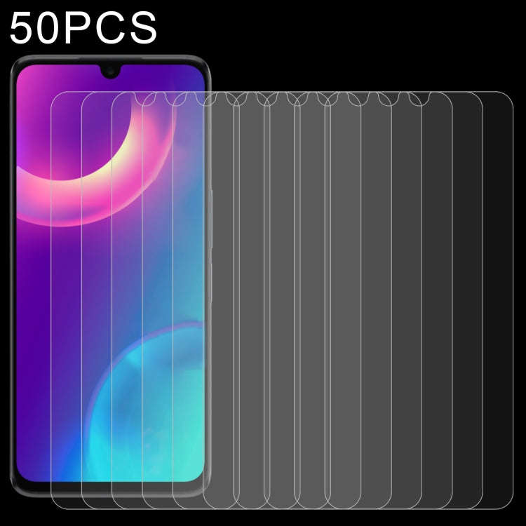 50 PCS 0.26mm 9H 2.5D Tempered Glass Film For TCL 30 / TCL 30+