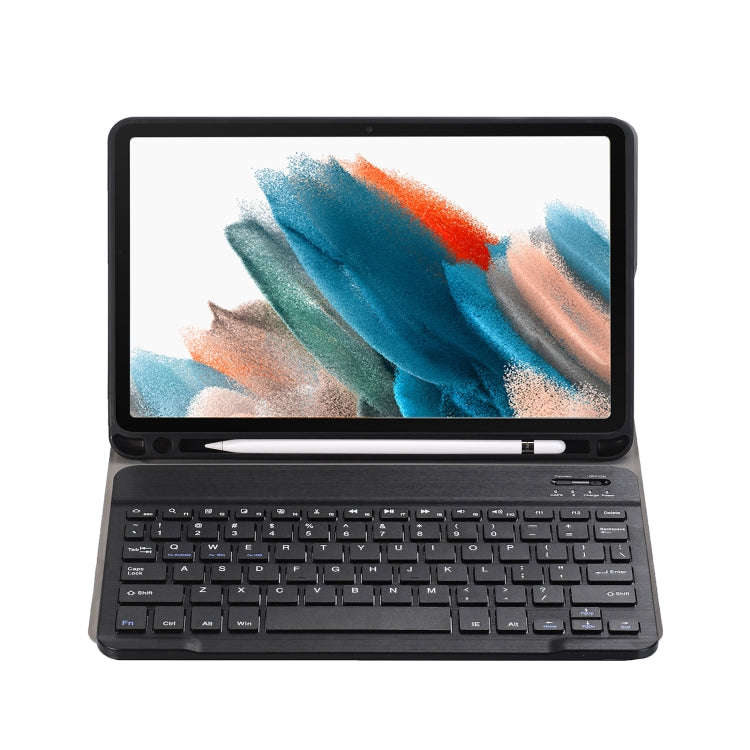 A08B Bluetooth Keyboard Leather Case with Holder & TPU Pen Slot For Samsung Galaxy Tab A8 10.5 20...
