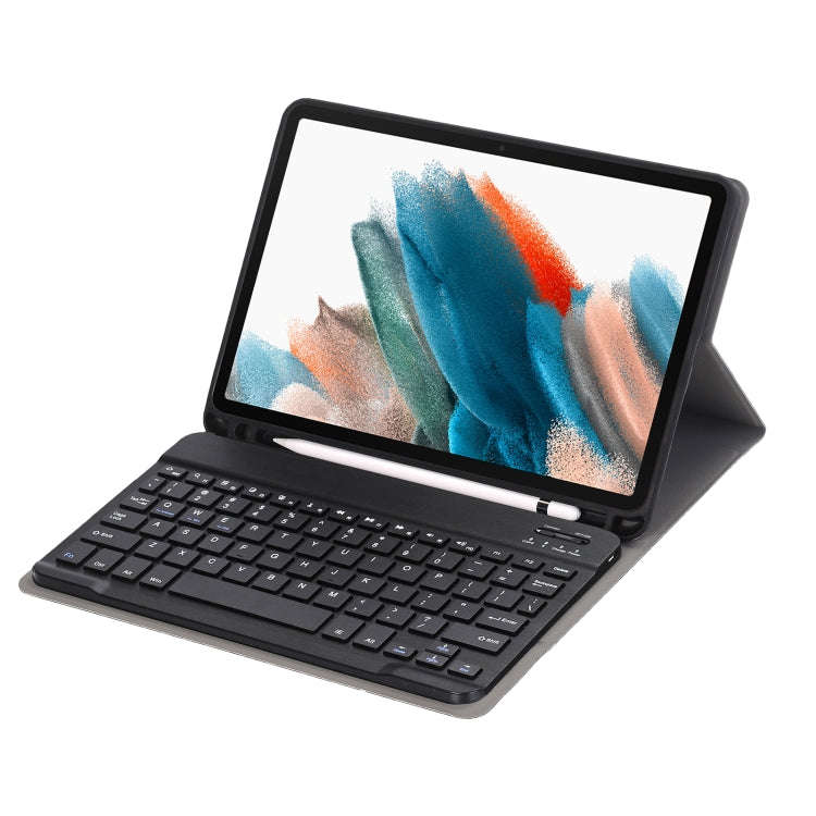 A08B Bluetooth Keyboard Leather Case with Holder & TPU Pen Slot For Samsung Galaxy Tab A8 10.5 20...