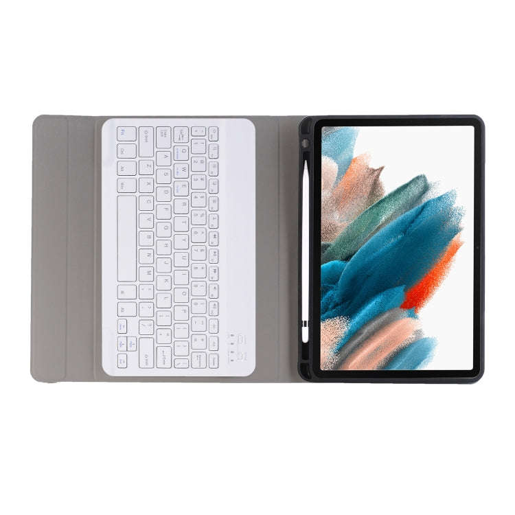 A08B Bluetooth Keyboard Leather Case with Holder & TPU Pen Slot For Samsung Galaxy Tab A8 10.5 20...