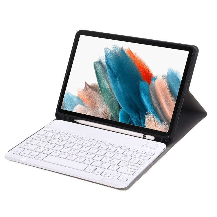 A08B Bluetooth Keyboard Leather Case with Holder & TPU Pen Slot For Samsung Galaxy Tab A8 10.5 20...