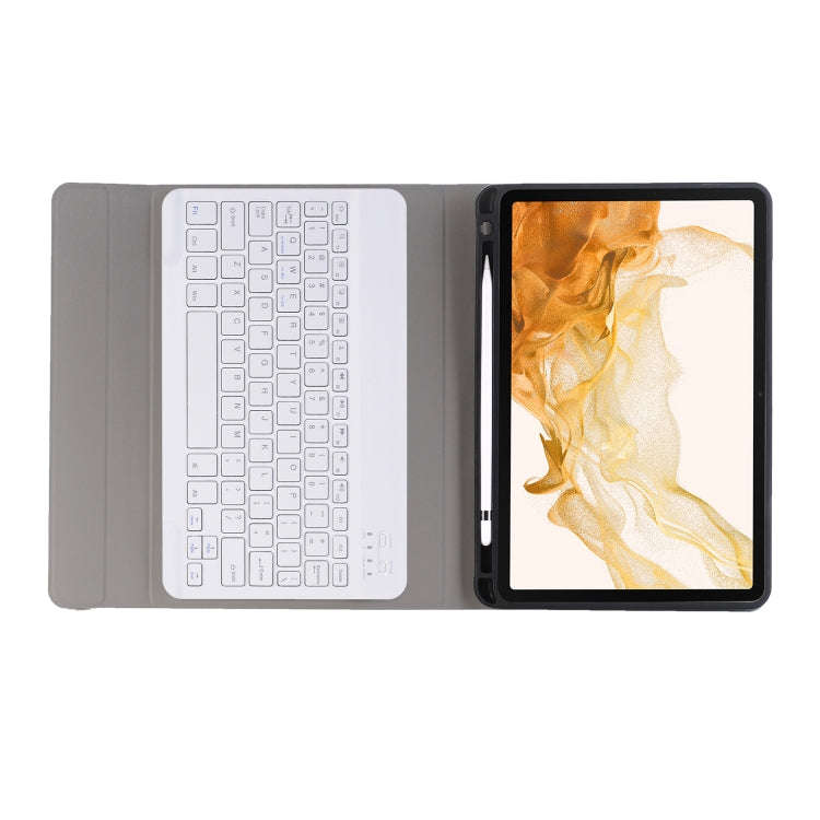 A870B Bluetooth Keyboard Leather Case with Holder & TPU Pen Slot For Samsung Galaxy Tab S8 11 inc...