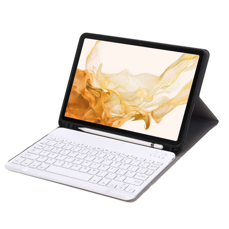A870B Bluetooth Keyboard Leather Case with Holder & TPU Pen Slot For Samsung Galaxy Tab S8 11 inc...
