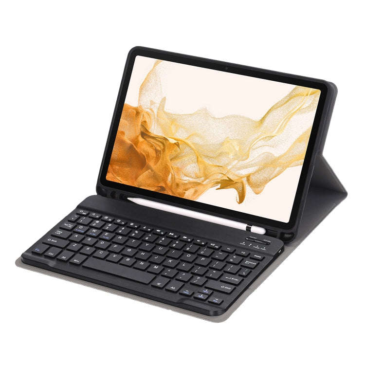 A870B Bluetooth Keyboard Leather Case with Holder & TPU Pen Slot For Samsung Galaxy Tab S8 11 inc...