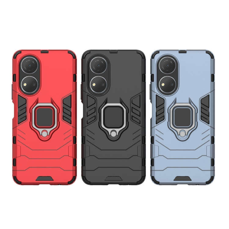 For Honor Play 30 Plus Shockproof PC + TPU Holder Phone Case(Red)