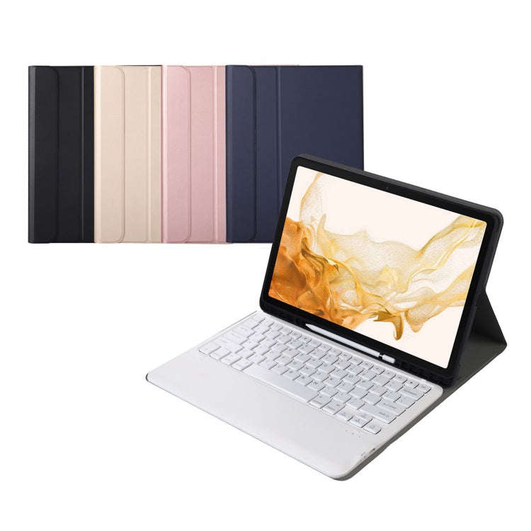 A800B Split Bluetooth Keyboard Leather Case with Holder & Pen Slot For Samsung Galaxy Tab S8+ X80...