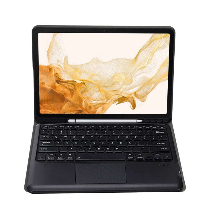A800B-A Split Bluetooth Keyboard Leather Case with Holder & Pen Slot & Touchpad For Samsung Galax...