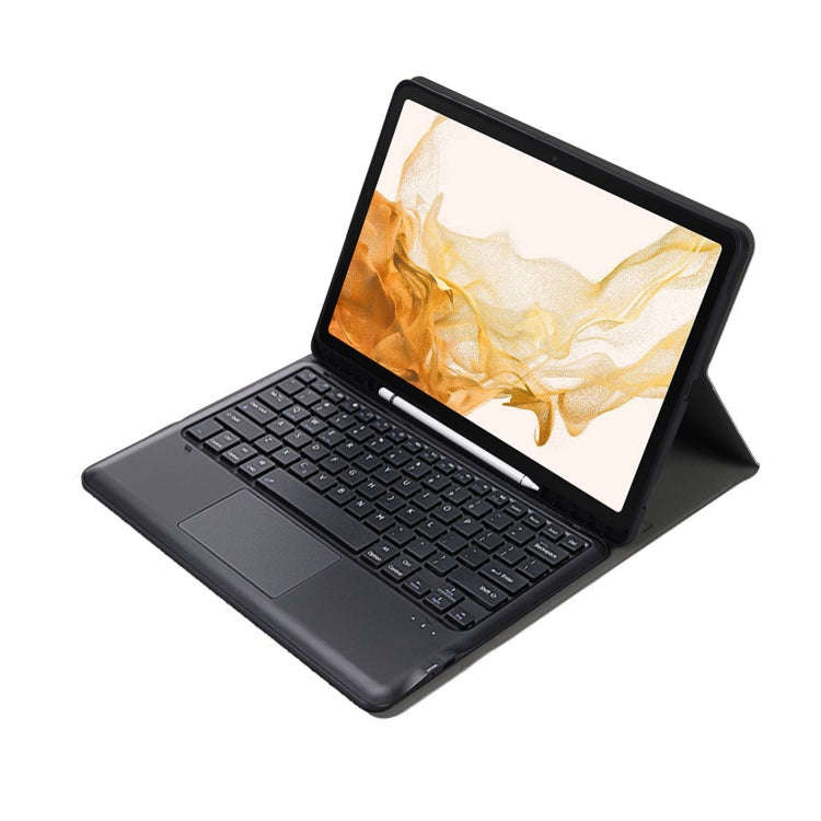 A800B-A Split Bluetooth Keyboard Leather Case with Holder & Pen Slot & Touchpad For Samsung Galax...