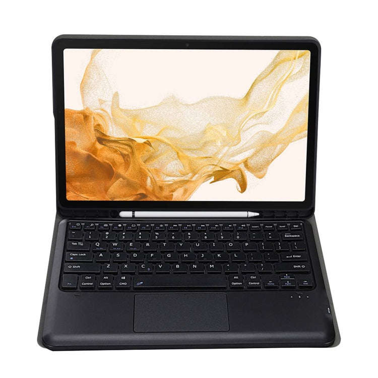 A800B-A Split Bluetooth Keyboard Leather Case with Holder & Pen Slot & Touchpad For Samsung Galax...