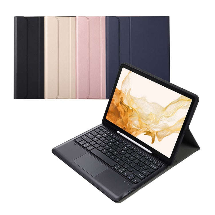 A800B-A Split Bluetooth Keyboard Leather Case with Holder & Pen Slot & Touchpad For Samsung Galax...