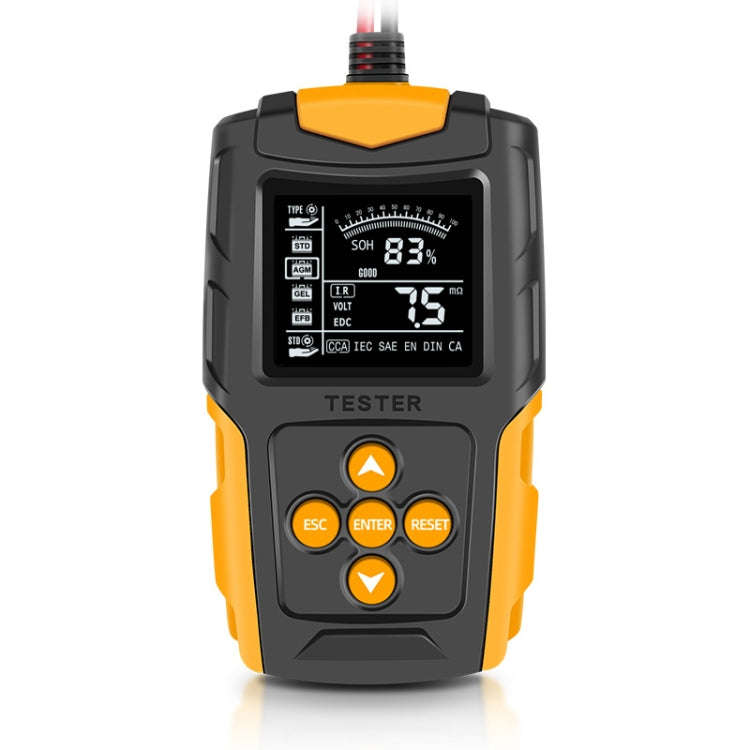 FOXSUR FBT200 12V / 24V Car Battery Tester(Orange)