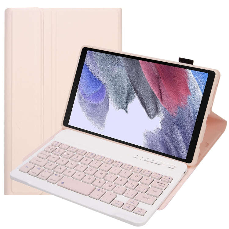 A220 Candy Color TPU Detachable Bluetooth Keyboard Leather Case with Bracket For Samsung Galaxy T...