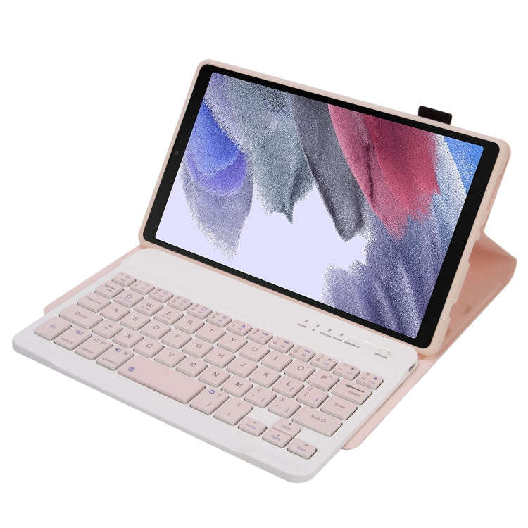 A220 Candy Color TPU Detachable Bluetooth Keyboard Leather Case with Bracket For Samsung Galaxy T...