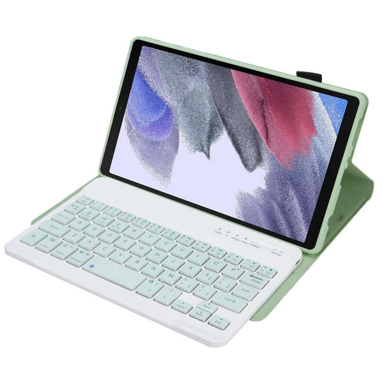 A220 Candy Color TPU Detachable Bluetooth Keyboard Leather Case with Bracket For Samsung Galaxy T...