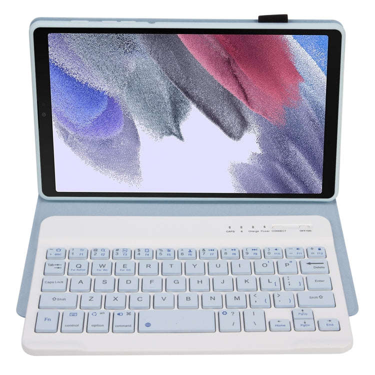 A220 Candy Color TPU Detachable Bluetooth Keyboard Leather Case with Bracket For Samsung Galaxy T...