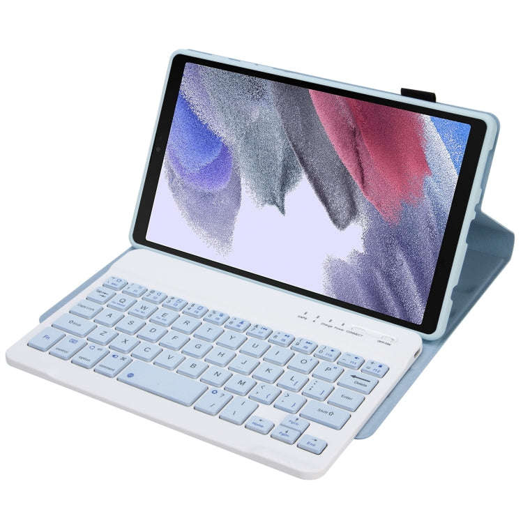 A220 Candy Color TPU Detachable Bluetooth Keyboard Leather Case with Bracket For Samsung Galaxy T...