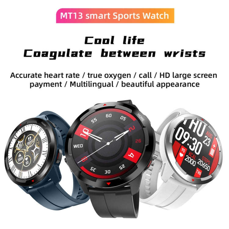 MT13 1.32 inch TFT Screen Smart Watch, Support Bluetooth Call & Alipay(Silver)