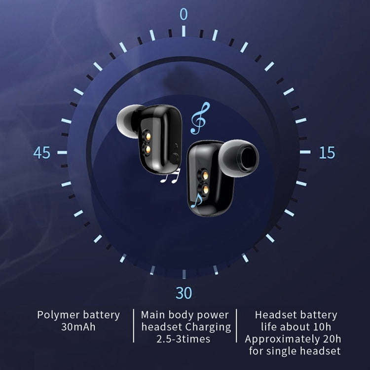 X8 1.69 inch IPS Screen Smart Watch TWS Earbuds, Support Bluetooth Call(Black)