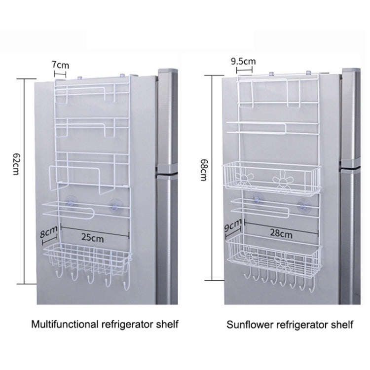 Multi-layer Fridge Storage Rack Side Shelf Sidewall Holder Multi-function Kitchen Organizer House...