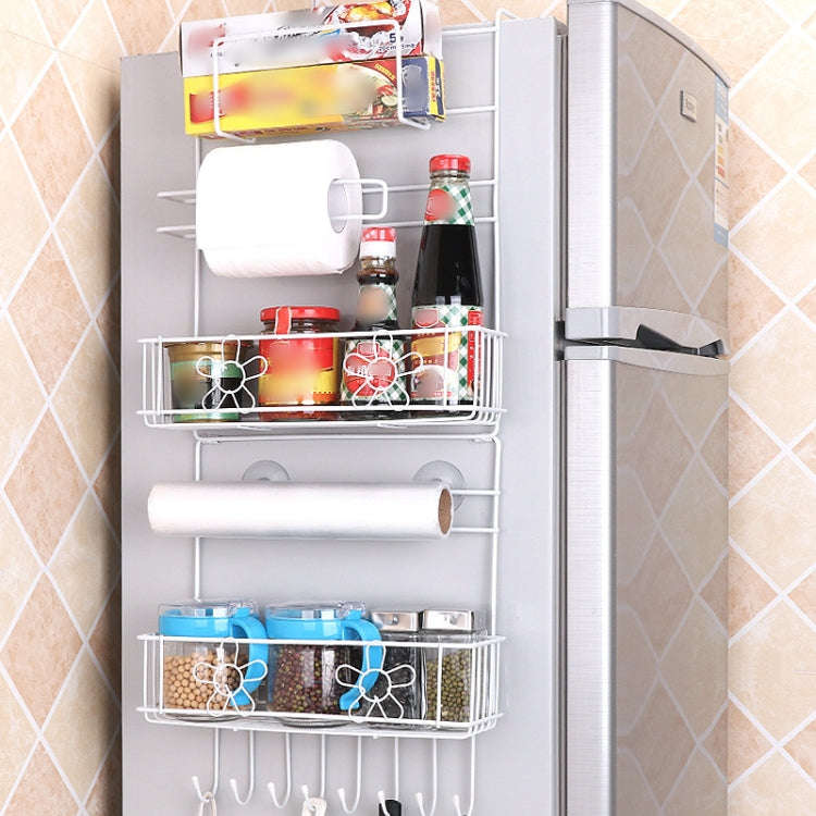Multi-layer Fridge Storage Rack Side Shelf Sidewall Holder Multi-function Kitchen Organizer House...