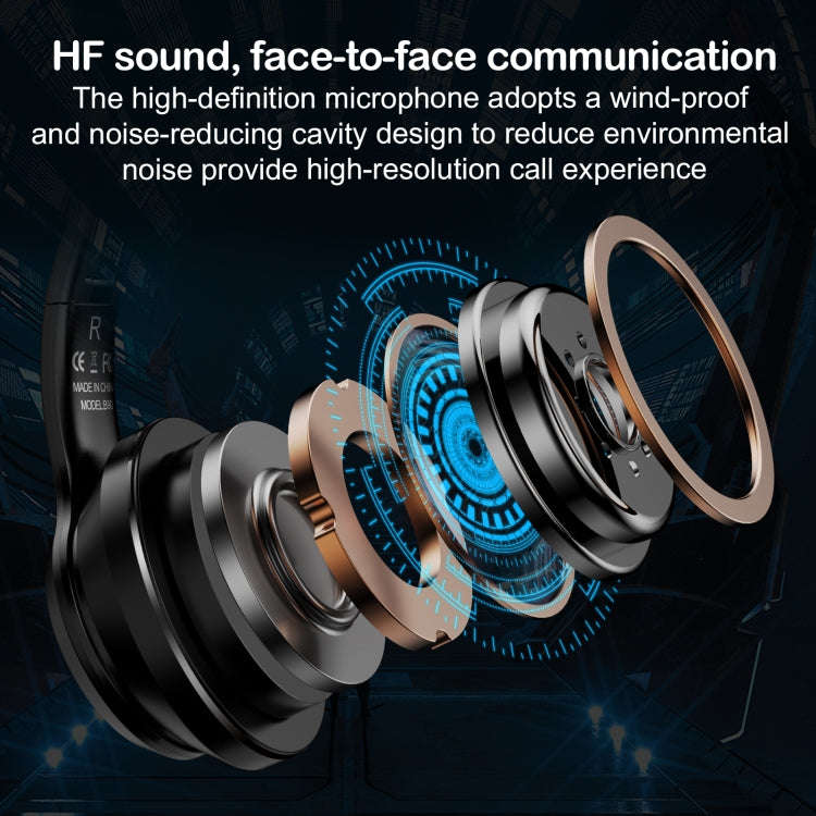 ONIKUMA B90 RGB Lighting Wireless Bluetooth Headphone(Black)