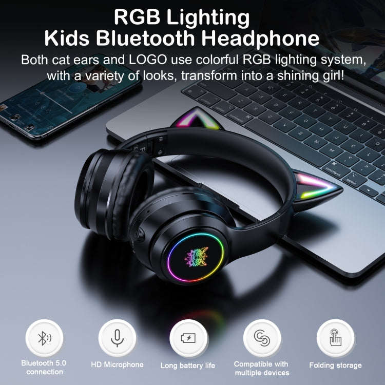 ONIKUMA B90 RGB Lighting Wireless Bluetooth Headphone(Black)