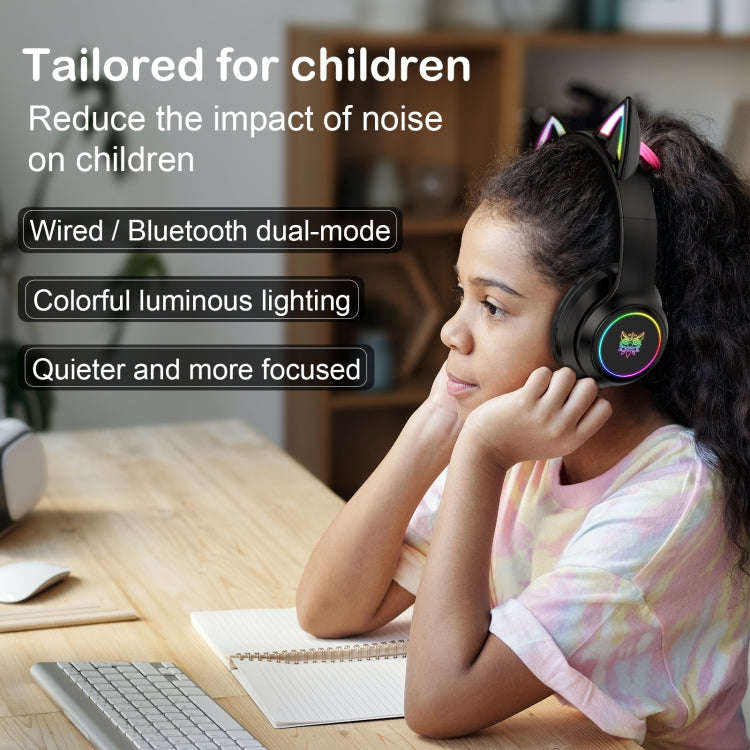 ONIKUMA B90 RGB Lighting Wireless Bluetooth Headphone(Black)