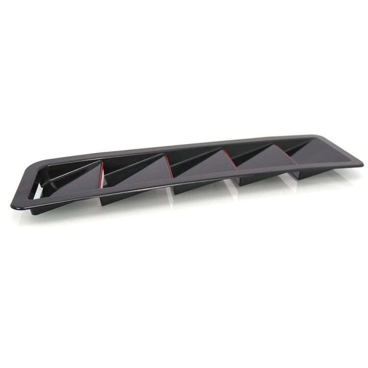 SSW007A-BK-R Black 2 in 1 Car Air Intake Scoop Bonnet Hood Vent Louver Cooling Panel Trim Set