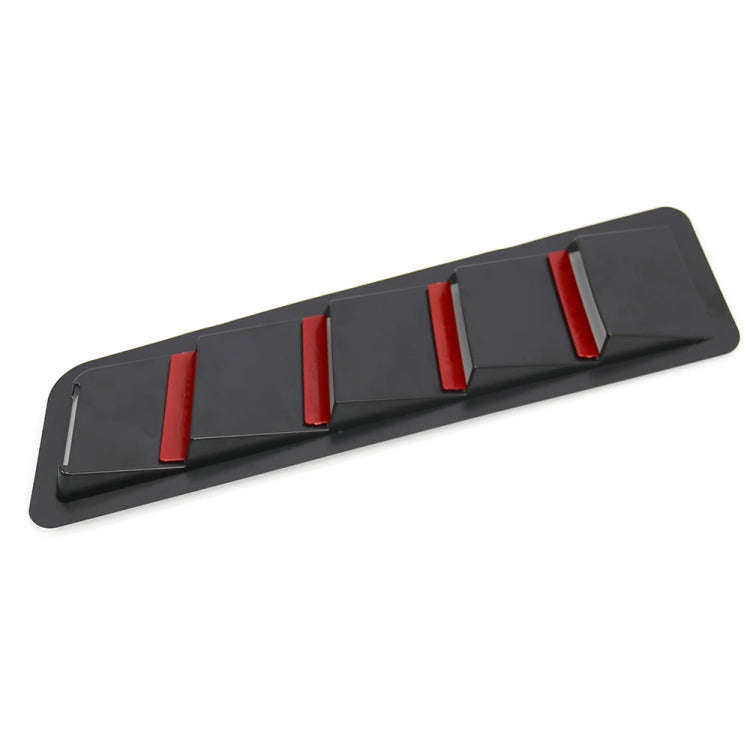 SSW007A-BK-R Black 2 in 1 Car Air Intake Scoop Bonnet Hood Vent Louver Cooling Panel Trim Set