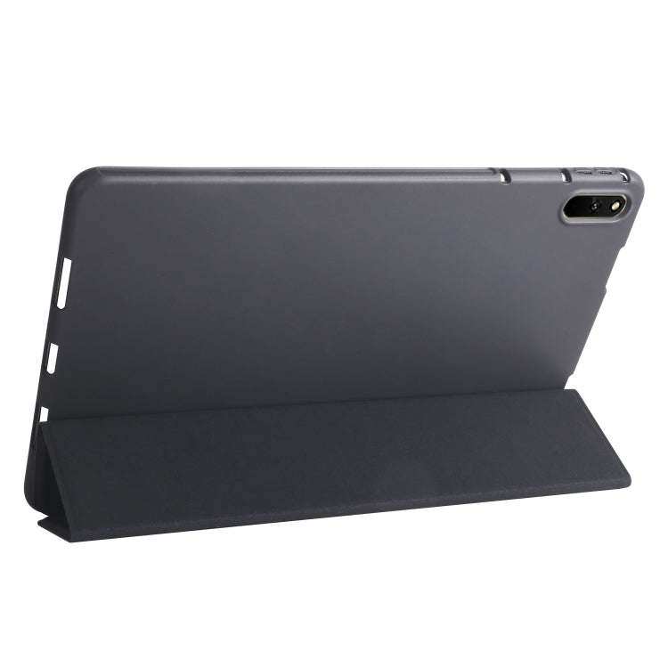 For Huawei Matepad 11 2021 3-folding Honeycomb TPU Leather Tablet Case(Black)