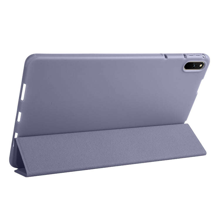 For Huawei Matepad 11 2021 3-folding Honeycomb TPU Leather Tablet Case(Purple)